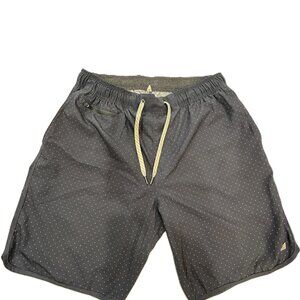 Vuori Swim Shorts - Size L | Black with White Dots Design